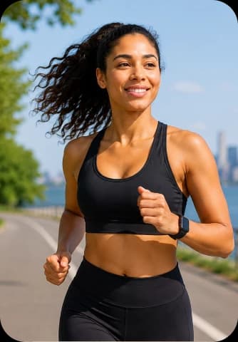 Woman with healthy blonde hair