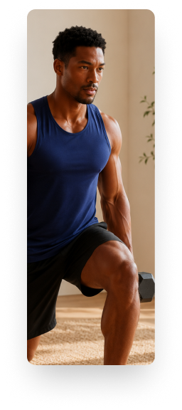Man lifting weights
